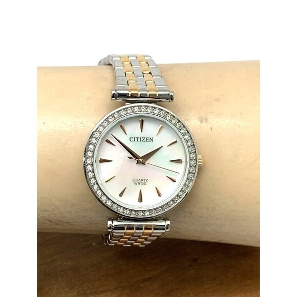 Citizen Womens Watch ER0216-67D Quartz White Mother of Pearl Dial Two Tone Steel - Picture 11 of 14
